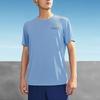 Skechers Letter Round Neck Pullover Comfortable Casual Sports Short Sleeve T-Shirt Men T-Shirts Temptation-Blue P224M084-00MU