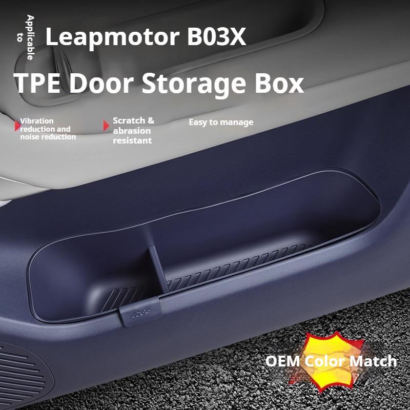 Pro Leapmotor B03X A10 Přihrádka ve dveřích Úložný box Pod drážkou dveří Vodotěsná ochranná podložka Příslušenství interiéru vozu