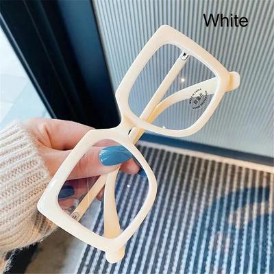 Nouvelles Lunettes Carrées Vintage Larges Montures de Lunettes Anti-lumière Bleue Bloquant les Rayons Bleus Montures de Lunettes Surdimensionnées Hommes Femmes