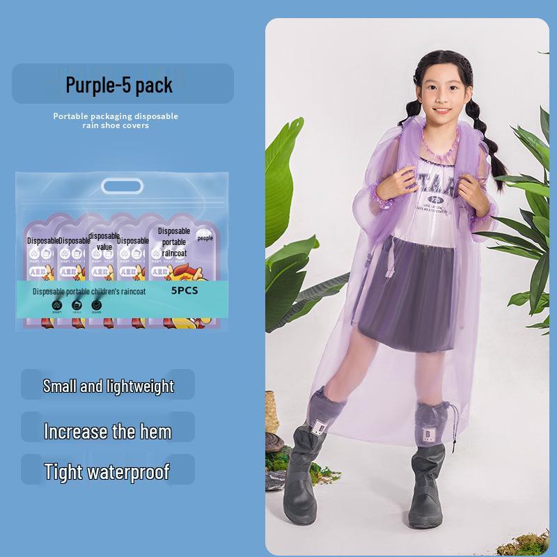 Portable Waterproof Thick Transparent Disposable Shoe Covers - Individually Packed for Outdoor Use