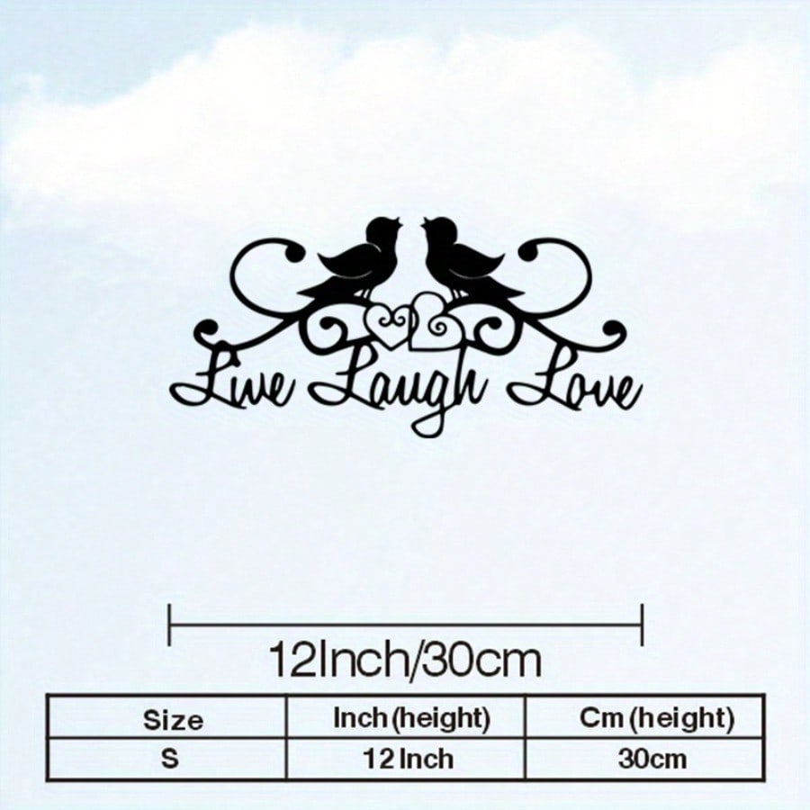 Vintage Live Laugh Love Metal Wall Art Rust Resistant Iron Decor Gift разноцветный