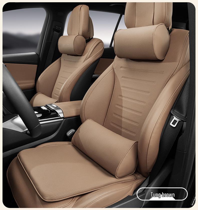 Maybach S-Class Bio-Cotton Car Seat Cushion Set with Headrest and Lumbar Support Pillow