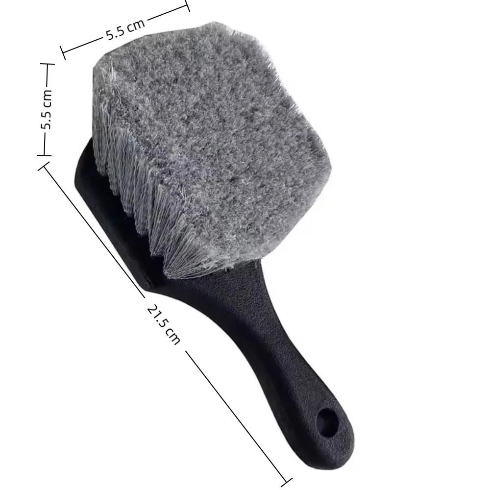 Long Hair Wheel Cleaning Brush Short Handle Tire Rim Washing Brush Detail Brush Vehicles Cleaning