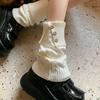 Retro Cable Knit Button Fold-Over Leg Warmers: Slim Fit Calf Socks for Fall & Winter Runway Fashion