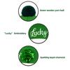 St. Patrick's Day Shamrock Hat Irish Cuffed Pom Knit Hat Green Sequins Clover Skull Cap for Women Men Party Costume Accessory
