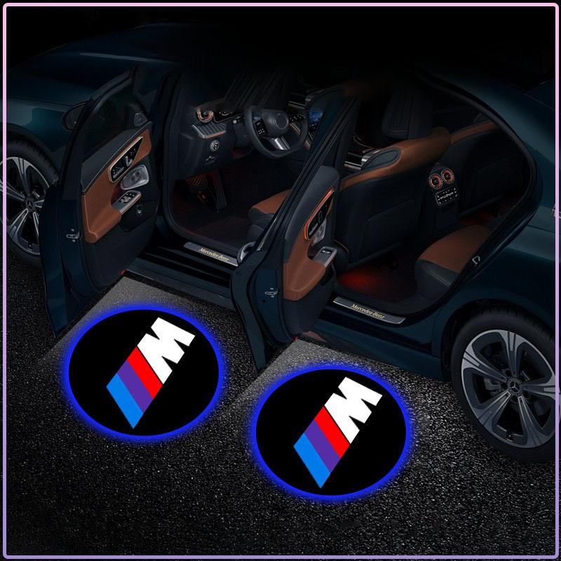 2Pcs Auto LED Door Welcome Projector Lights Wireless Ghost Shadow Logo Step Light For BMW M E34 E36 E60 E90 E46 E39 E70 F10 F20 F30 X5 X6 X1 M3 M5 M6