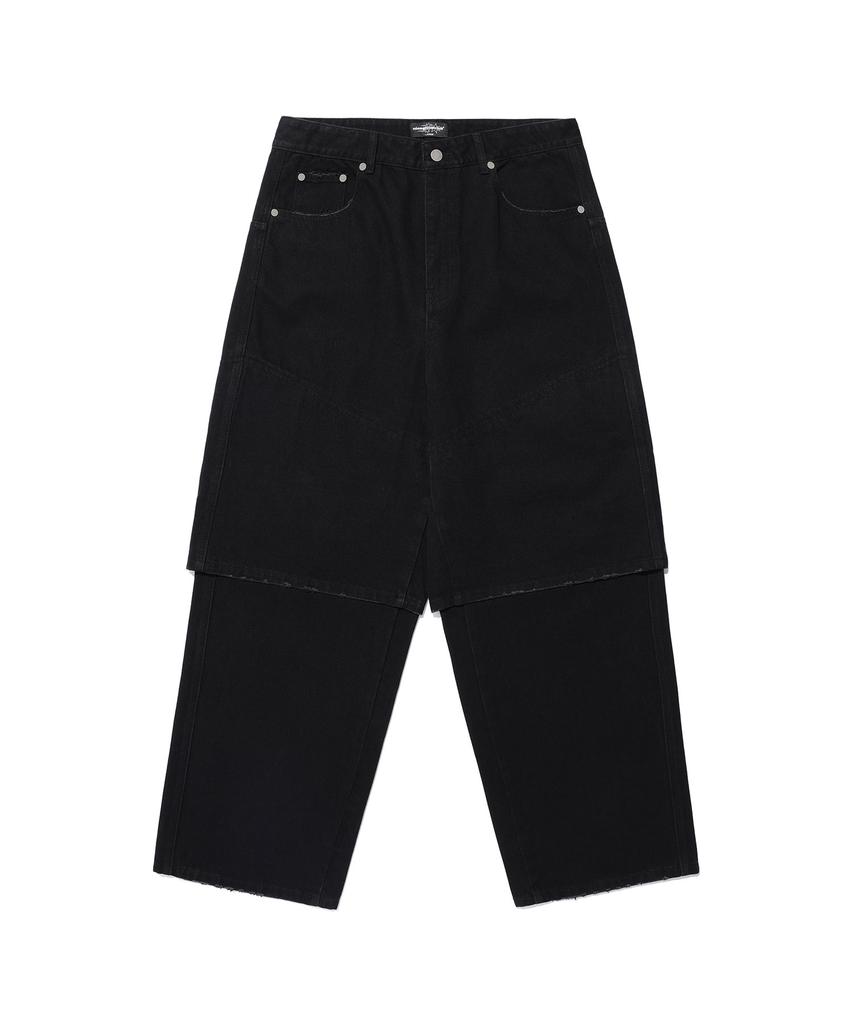 NICEGHOSTCLUB Layered Washed Jeans_Black(Ng2Efud111A)
