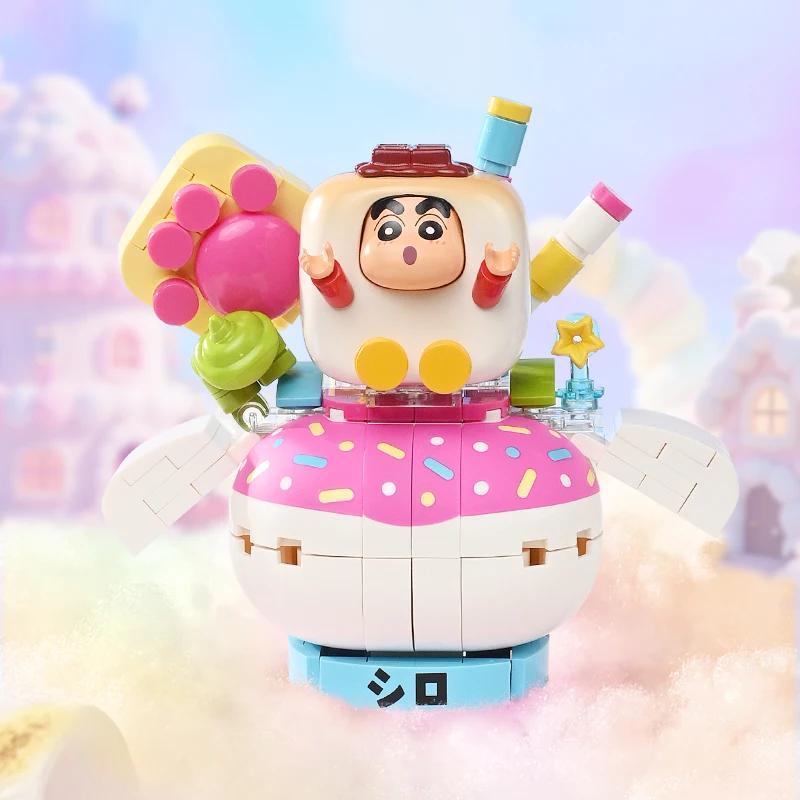 Keeppley Новый Крошка Шинчан Конструктор Мультяшная Игрушка Гора Крокодилов Настольное Украшение Коллекция Детская Пазл Подарок with box