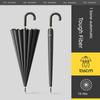 Super Strong Sun Protection Umbrella, Large 24-Rib Curved Hook Long Handle Umbrella for Men, Extra Large Size, Home Use, Thickened, Reinforced