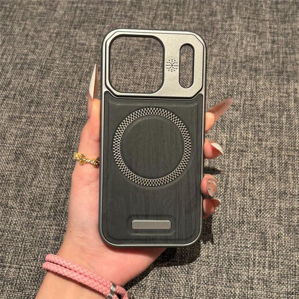 Hot Sale Poplar Wood Case for Apple 12 Pro Max with 16 Pro Max Borderless Heat Dissipation