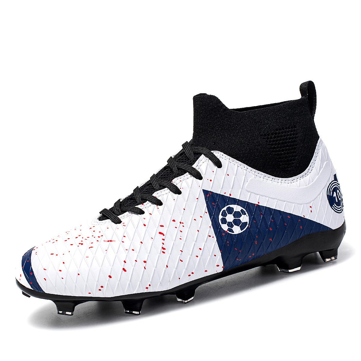 

New football shoes men s and women s high-top adult students campus games non-slip breathable broken nail shoes women s training 36