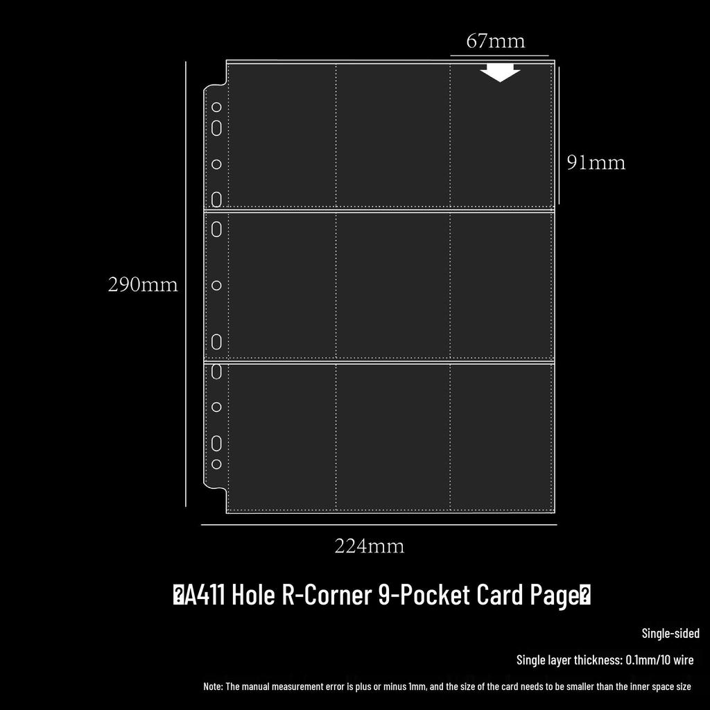 Light & Night 4-Pocket Card Album: Fits 6-Inch Polaroid & A4 Cards, High-Transparency Pages