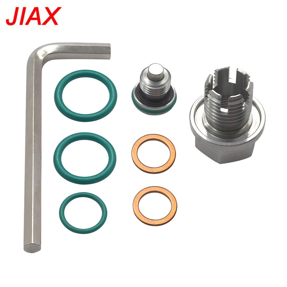 M14x1.5 Stainless Steel Self-Tapping Oil Pan Thread Repair Kit with Magnetic Oversized Drain Plug O Ring Car Oil Pan Oil Drain Plugs 3