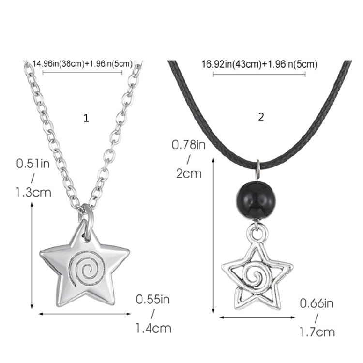 Fashion Swirl Star Pendant Necklace Handmade Clavicle Chain for Women Girls