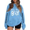 Sudadera Unisex Ligera de Manga Larga con Cuello y Estampado de Moda