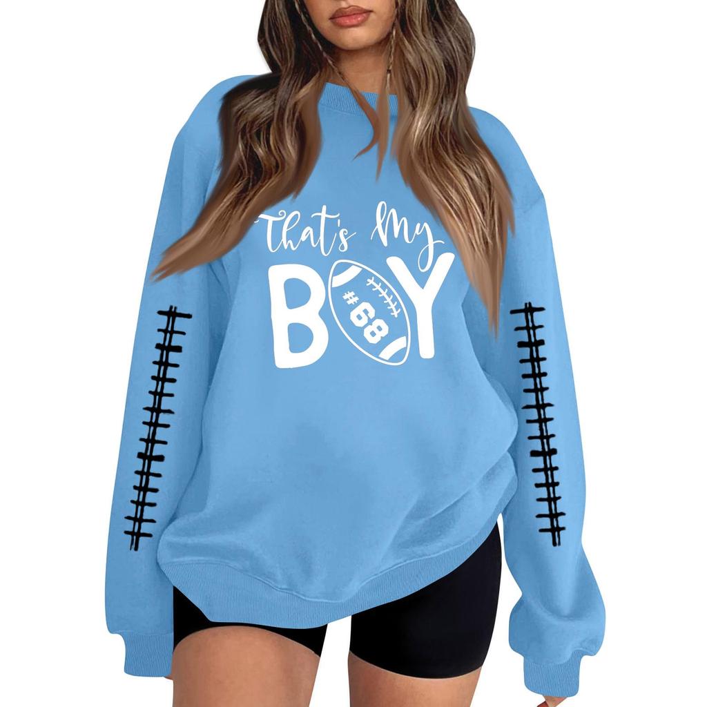 Sudadera Unisex Ligera de Manga Larga con Cuello y Estampado de Moda