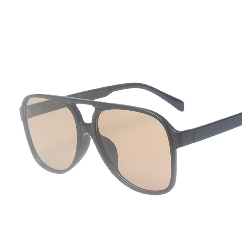 2021 Trendy Retro Double Bridge Sunglasses with Ocean Lens, Big Frame for Men & Women.