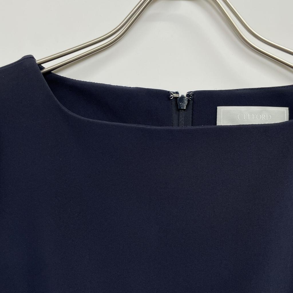 CELFORD CWF0201025 Navy Fit and Flare Short Sleeve Dress Dress 34 NavyUsed