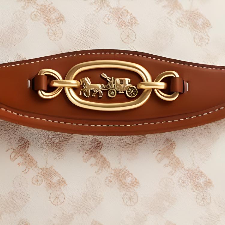 Coach Harley 22 Snap Closure Printed Coated Canvas And Glove Tanned Leather Handheld Crossbody Shoulder Bag Small Women Handbags CR512-B4TXF