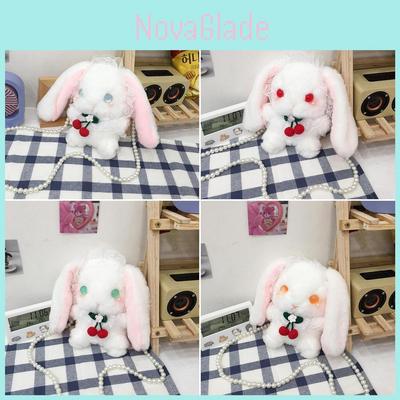 Lolita Bunny Plush Small Shoulder Bag With Zipper Closure For Daily Use