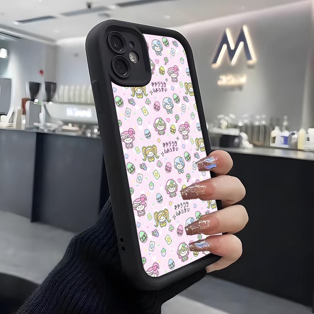 Shugo Chara Phone Case For IPhone Air 17 Pro Max 16 E 15 14 Pro Max 13 12 11 Mini Plus Soft Silicone Black Cover