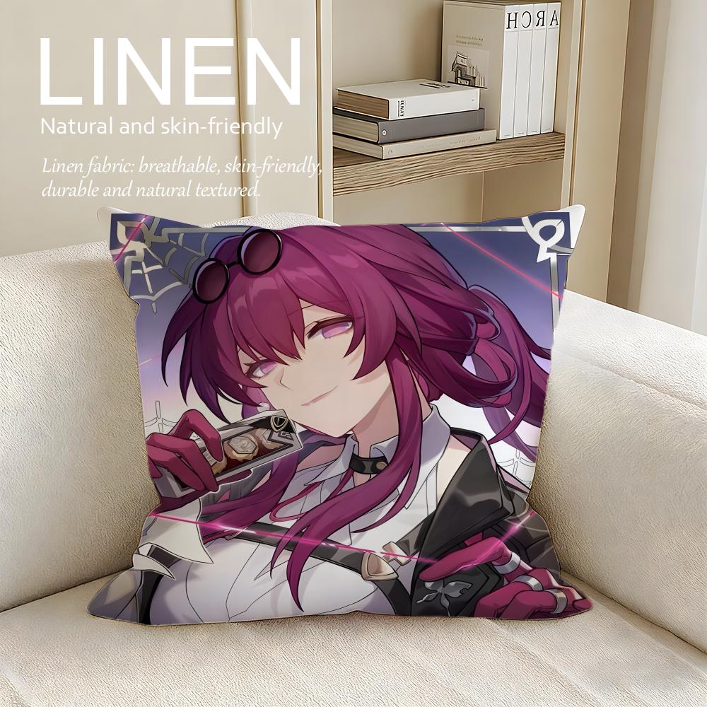 Game HHonkai Star Rail Cushion Cover Pillowcase Set Pcs x x Breathable Washable Sofa Cushion Cover