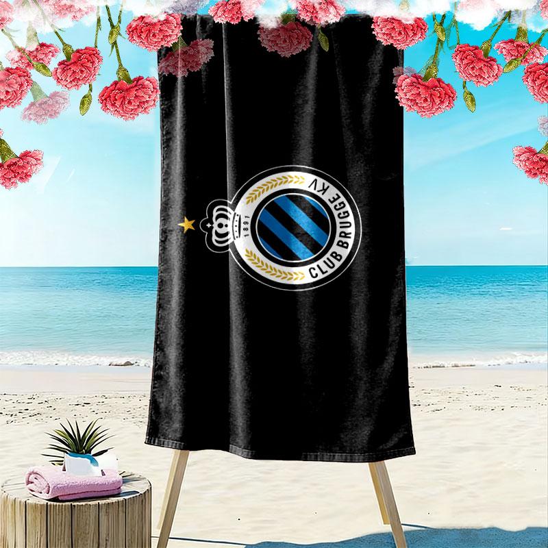 Asciugamano da Spiaggia Stampato Club Brugge K.V, Asciugamano Grande Morbido ad Asciugatura Rapida per Spiaggia Campeggio Nuoto