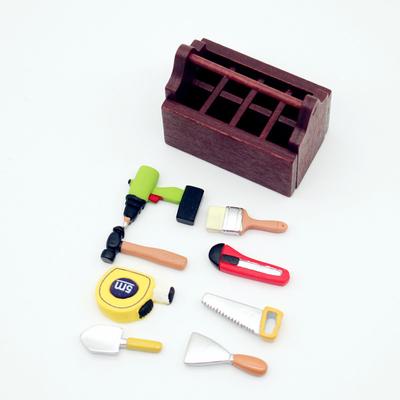 1Set 1:12 Dollhouse Miniature Toolbox Handmade Tools Sets Model Furniture Accessories For Doll House Decor Toys Decorative Props