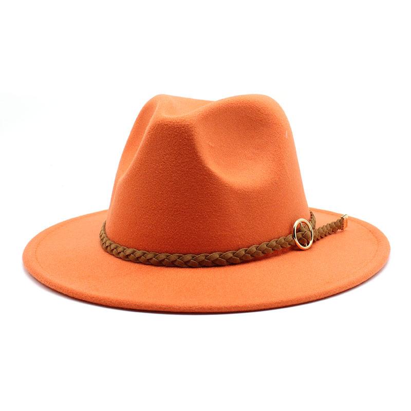 Double Color Black And Red Woolen Felt Hat Party Flat-Brimmed Jazz Top Hat Sample