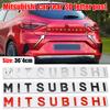 3D Mitsubishi Car Front Hood Emblem Badge Sticker For ASX Lancer 10 9a Pajero Outlander 2013 Sport L200 Expo Alphabet Styling