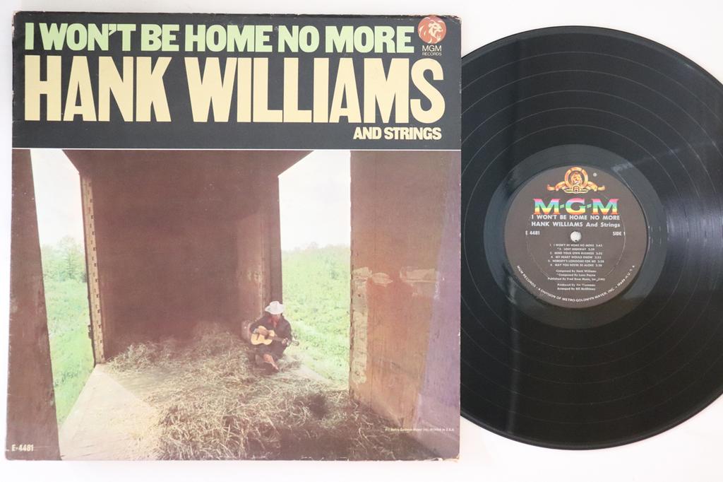 LP Record HANK WILLIAMS - I Won't Be Home No More SE4481,E4481 MGM 1967 US Folk Used