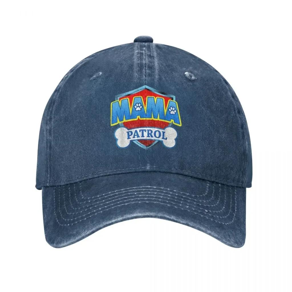 Baseball Caps Mama Patrol Cartoon Dog Merchandise Unisex Vintage Distressed Cotton Funny Sun Cap Gift