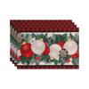 Festive Christmas Printed Linen Placemats - 4-Piece Set