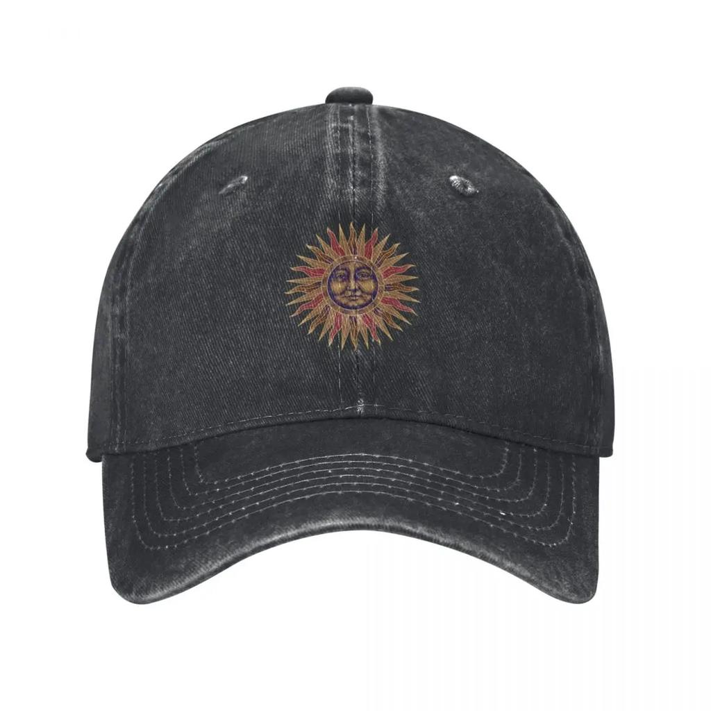Celestial Golden Sun Face Baseball Cap Christmas Hat Sun Hat Fun Hats Luxury Unisex Cap Girl Unisexs