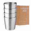 Rustfrie stålkopper 10oz 6oz Campingkrus 4 stk Gjenbrukbare Premium Metallkopper Dobbeltvegg Drikketumbler for Grill Hjem Drikkeverktøy