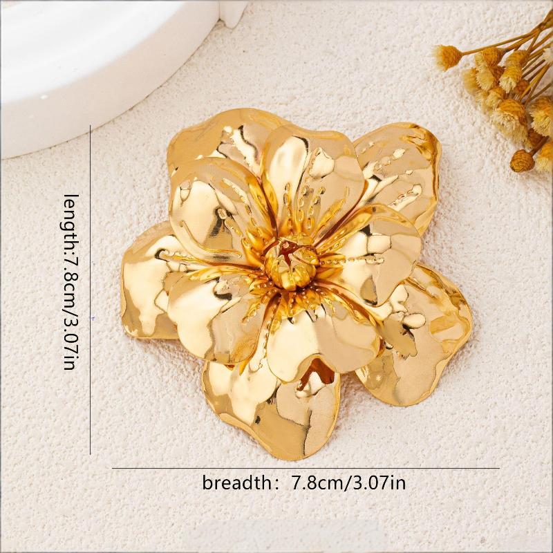 Stylish And Elegant Flower Brooch, 2026 New Trendy Retro Irregular Flower Brooch Pin, Clothing Accessory