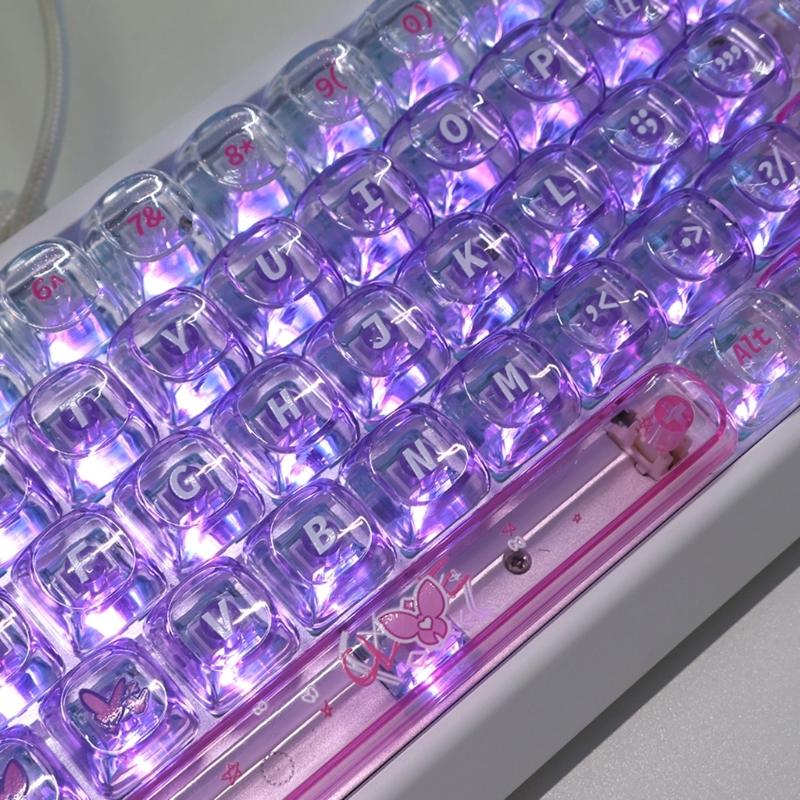 PC Keycaps Improved Backlighting Long Use Wear Resistance Ergonomic Texture for Gaming & Office  Mechanical Keyboards