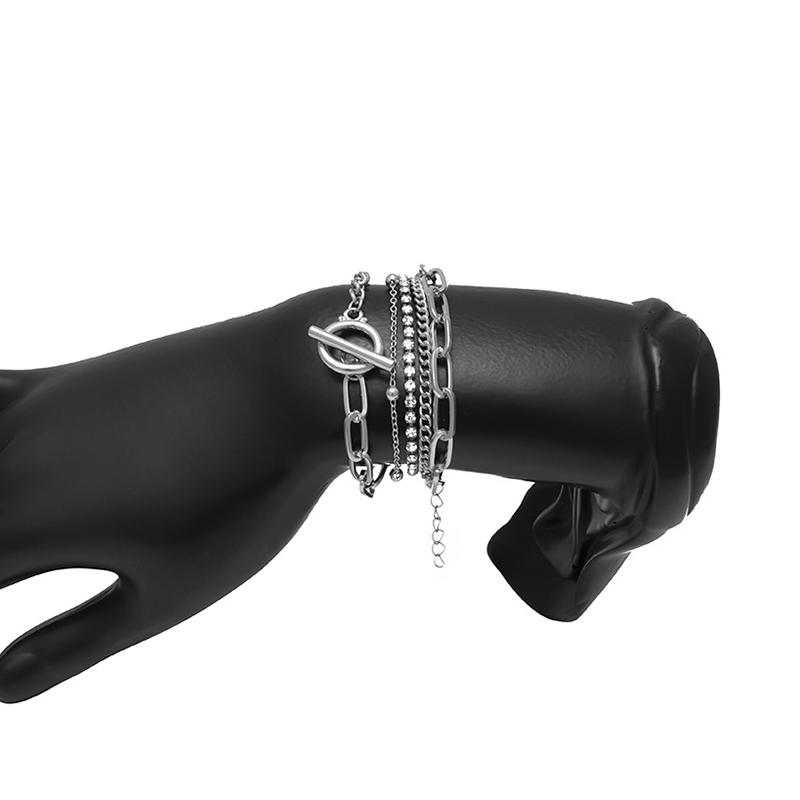 foxanry 5 Pcs Geometric Bracelet Jewelry Sets For Women Creative Vintage Trendy Birthday Accessories Gifts