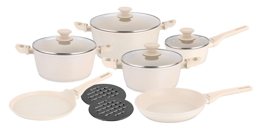 Komplet garnków z marmurkową powłoką nieprzywierającą 12-ele KLAUSBERG KB-7884