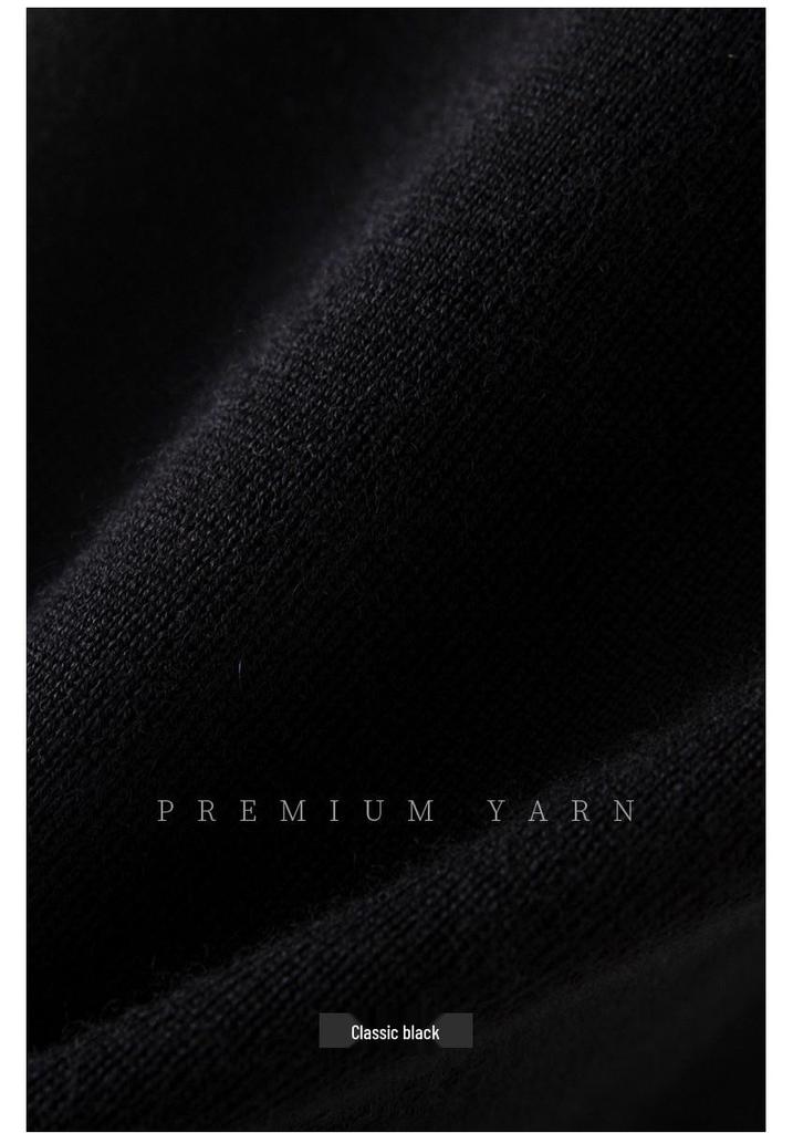 Women's 18-Gauge Fine-Spun Yangtze Yarn 100% Wool Mid-Sleeve Spring Slim-Fit Base Layer Top