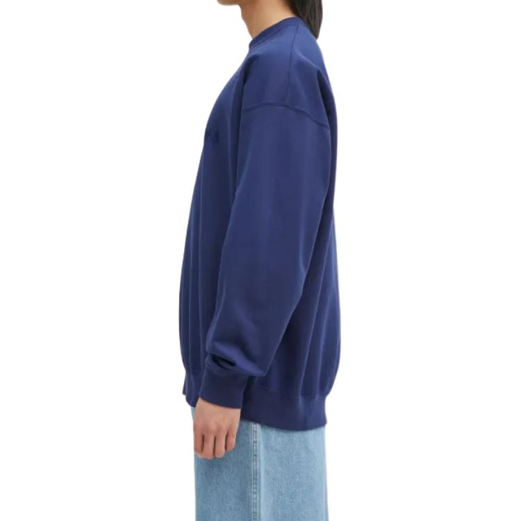 Y-3 Solid Color Round Neck Drop Shoulder Long Sleeve Sweatshirt Men Sweatshirt Dark-Blue JM7867
