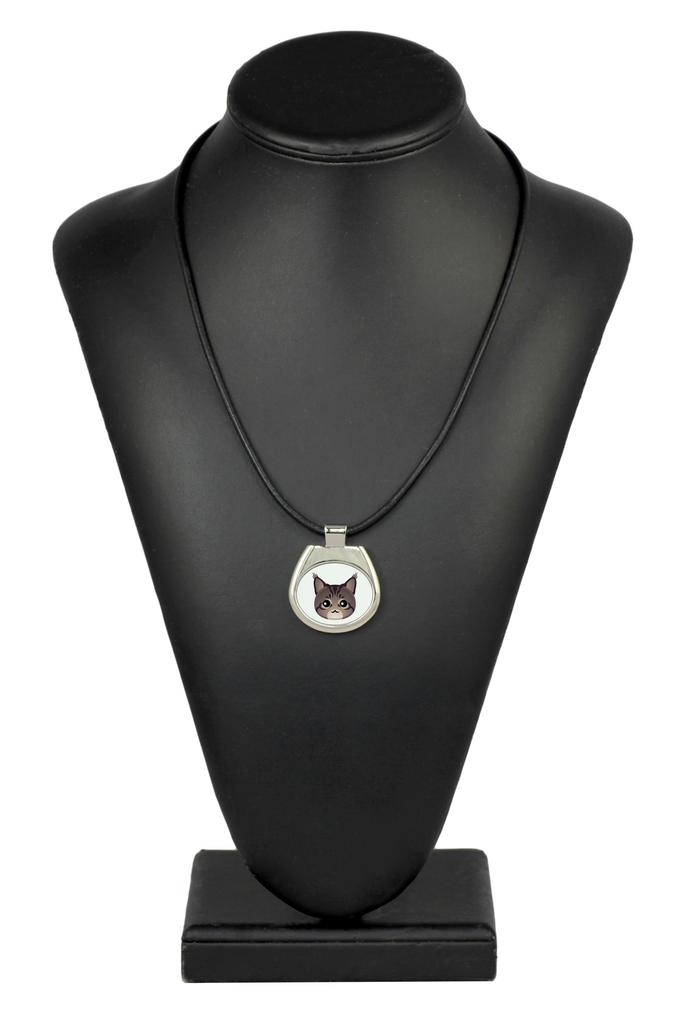 Maine Coon - pendant necklace with graphic on a chain strap by Art-Dog brand