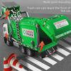 Large Alloy Sanitation Truck Toy with Garbage Classification Buckets - Perfect Birthday Gift for Boys