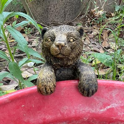 Nowy Wiszący Doniczka Niedźwiedź Brunatny Koala Rzeźba Dekoracja Ogrodu Zewnętrzna Zwierzę Żywica Statua Wisząca Doniczka Wiszące Ozdoby