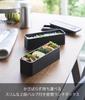 Yamazaki Tower 800ml Slim Lunch Box with W x D x 10cm H and Freezer Product 10273 Two-Tier Valve, Black, 18.3cm 6.1cm (2 Tiers), Dishwasher,