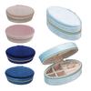 Mini Jewelry Box, Portable Velvet Zipper Jewelry Box, Compact Jewelry Storage Case for Travel, Engagement, Wedding