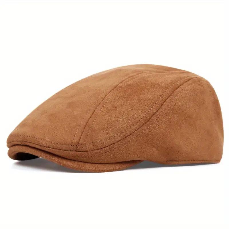 New Suede Winter Beret Hat Fashion Men Women Adjustable Newsboy Cap Flat Visor Berets Unisex Panama Hat Retro Casual Beret Gorra