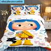 Mystery Coraline's World 3pcs Bedding Set,Including 1pc Duvet Cover And 2pcs Pillowcases Perfect Gift for Christmas,Ideal for Bedroom, Dormitory