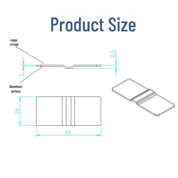 High-Power Copper-Aluminum Composite Lithium Battery Connector Tabs