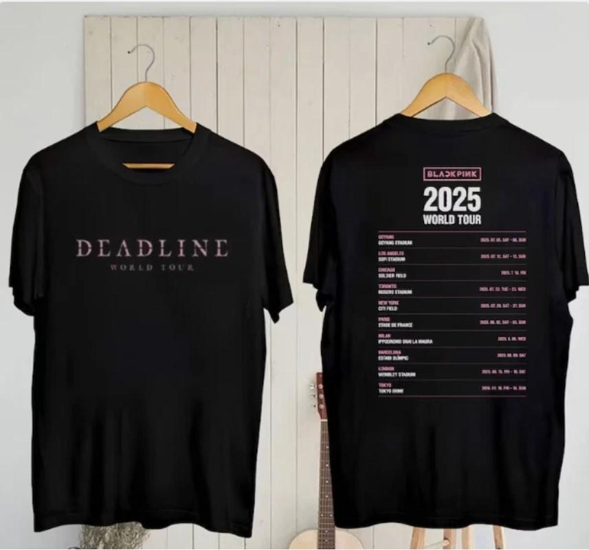 BlackPink Deadline Concert Tee Deadline Black Pink World Tour 2025 Shirts Unisex T-Shirt S